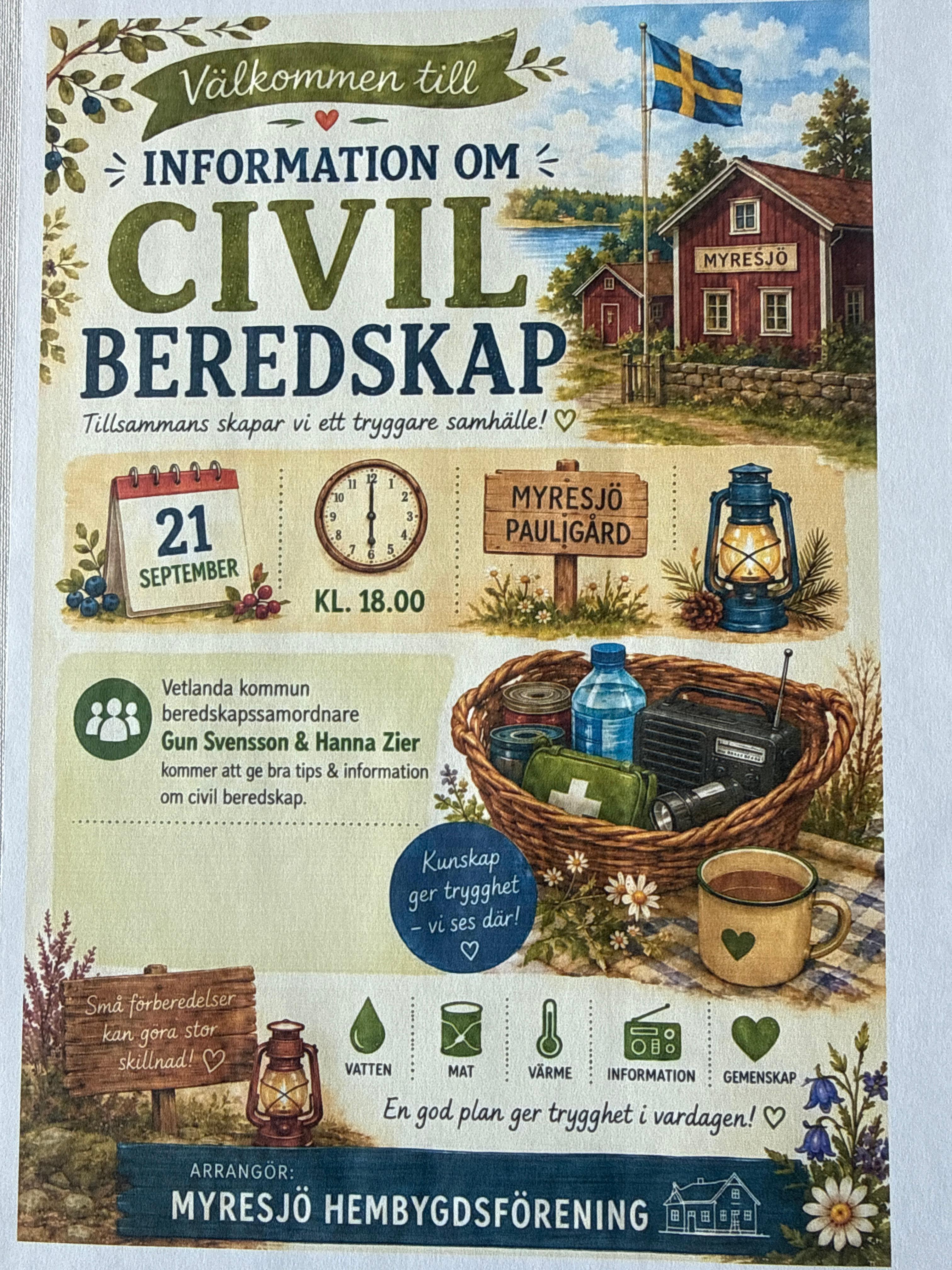 Inbjudan till informationsträff om civil beredskap.